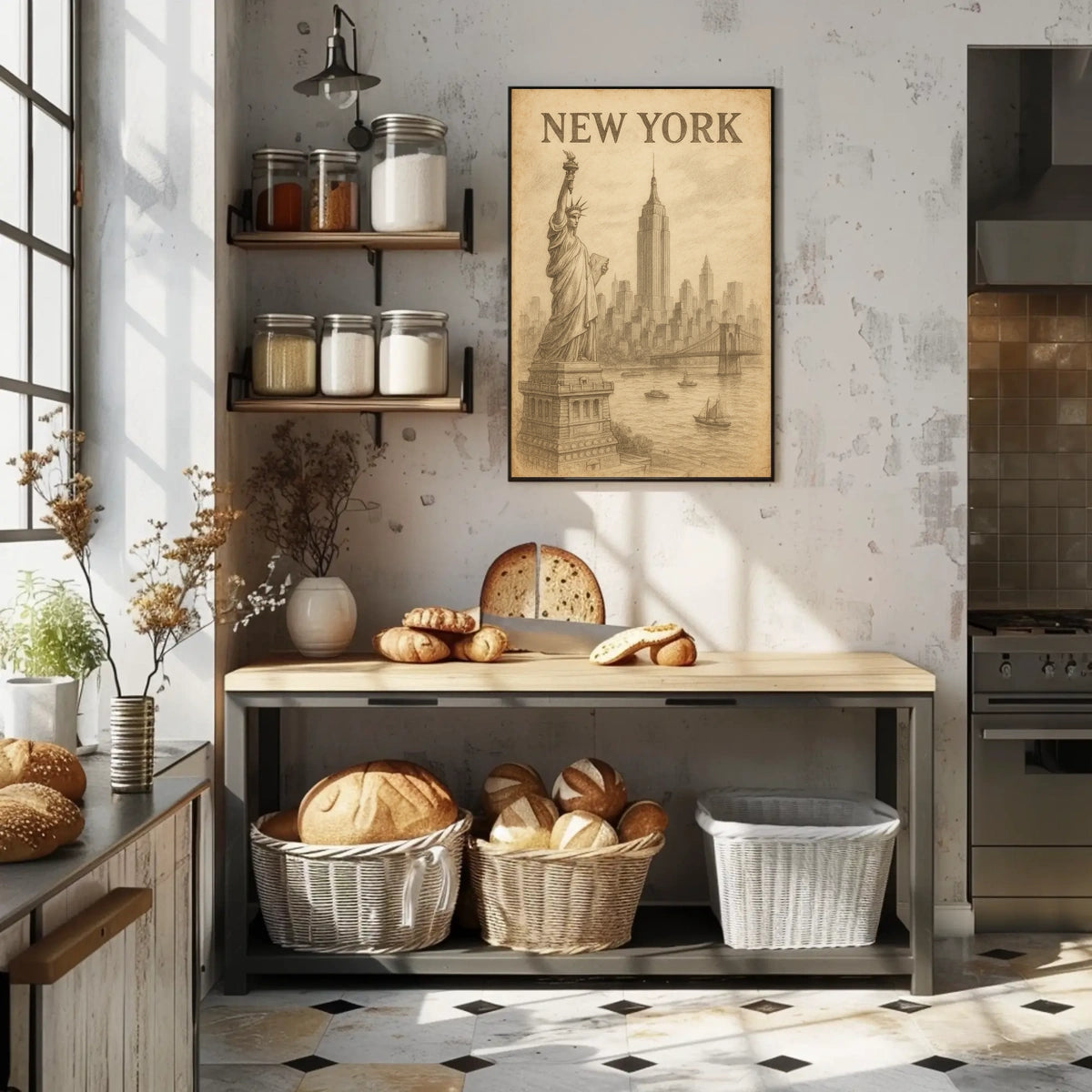 New York City Landmarks Poster