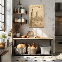 New York City Landmarks Poster