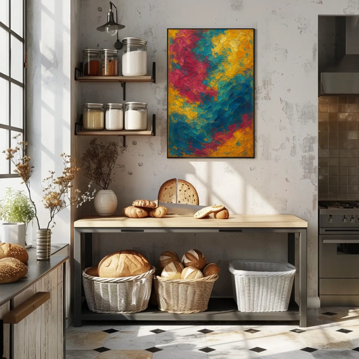 Vibrant Abstract Swirls Poster