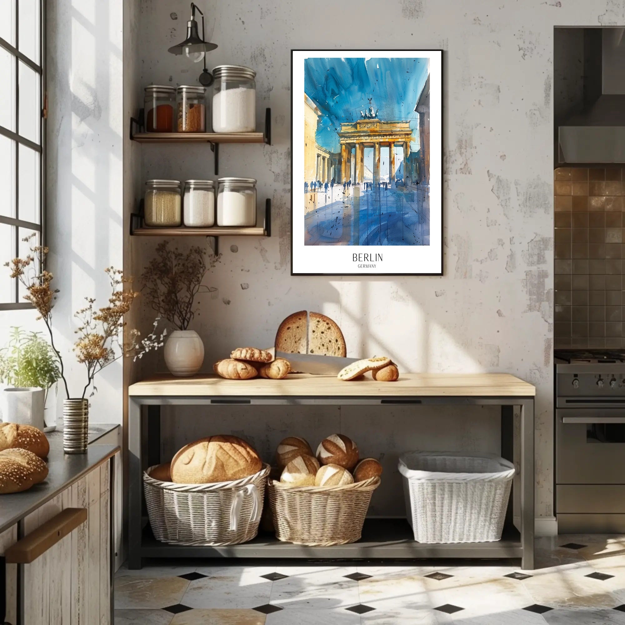 Brandenburg Gate Watercolor Travel Poster PosterGoat
