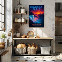 Niagara Falls Sunset Travel Poster PosterGoat