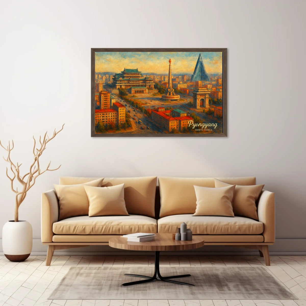 Pyongyang Cityscape Photography Realism Wanderlust Poster