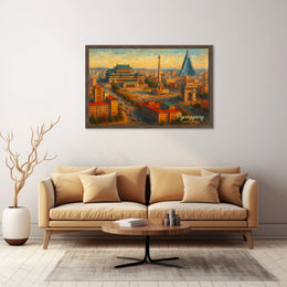 Pyongyang Cityscape Photography Realism Wanderlust Poster