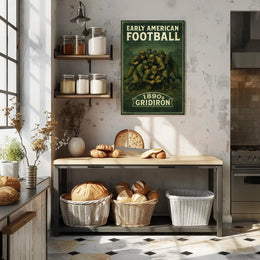 Early American Football 1890s Gridiron Poster PosterGoat