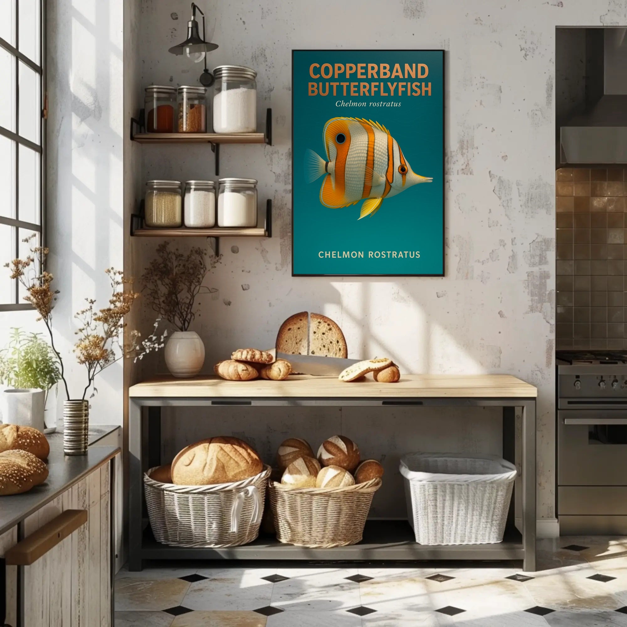 Copperband Butterflyfish Poster PosterGoat