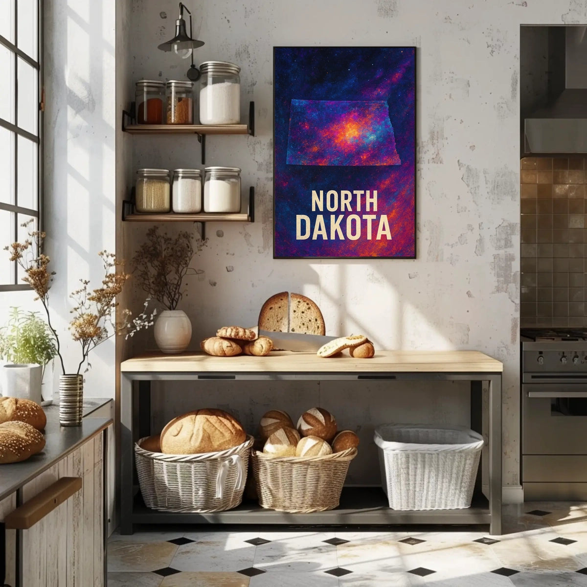 North Dakota Cosmic Landscape Poster