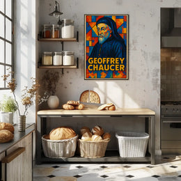 Geoffrey Chaucer Literary Icon Poster