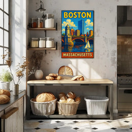 Boston Skyline Poster