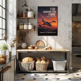 Lockheed T-33 Shooting Star Military Aviation Poster