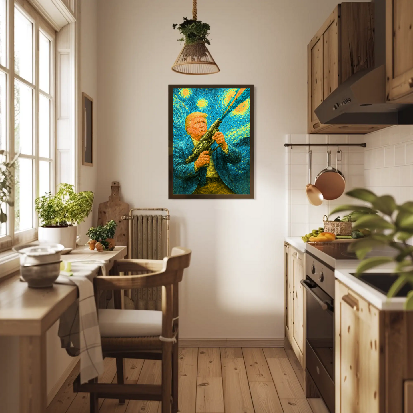 Trump Van Gough Starry Night Vintage Poster