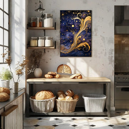 Cosmic Elegance: Art Nouveau Space or Astronomy Poster