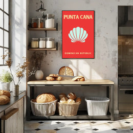 Punta Cana Travel Poster with Vibrant Shell Design PosterGoat