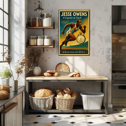 Jesse Owens Berlin 1936 Olympics Vintage Poster Art