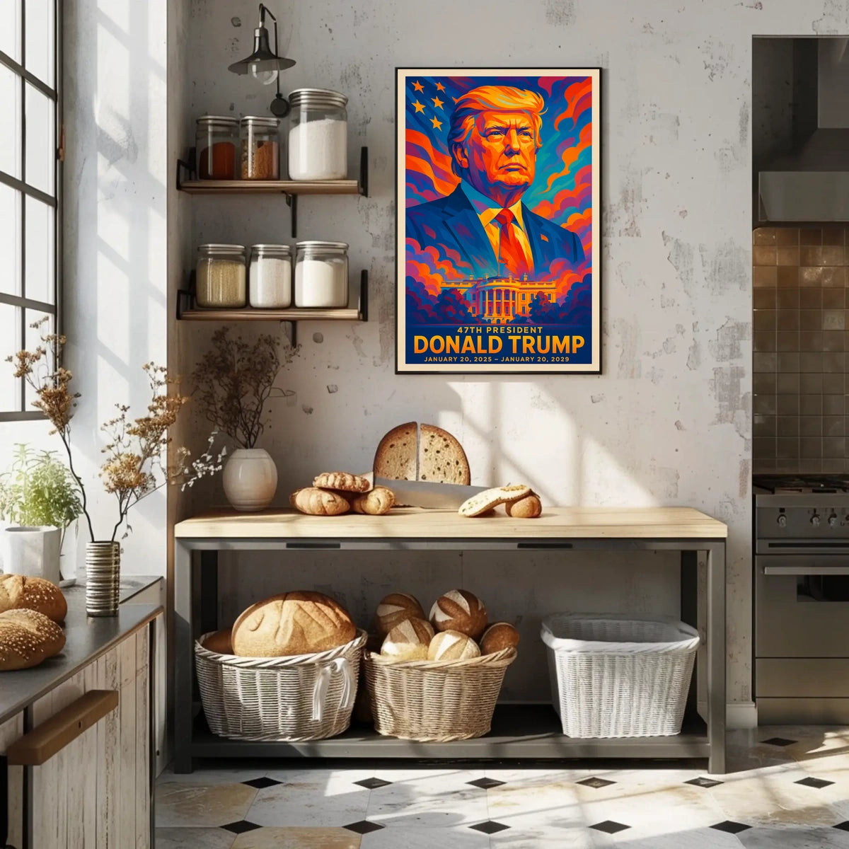 Donald Trump 47th President Pop Art Poster