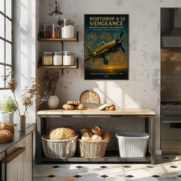 Northrop A-35 Vengeance WWII Aviation Poster Art