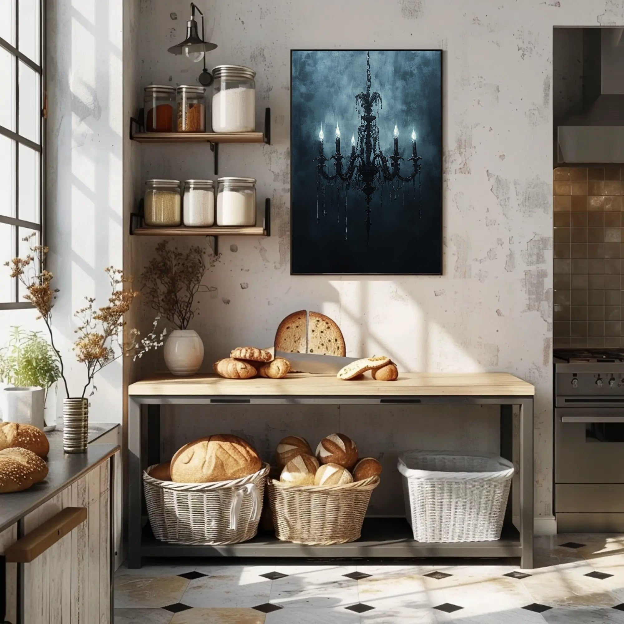 Gothic Chandelier Poster