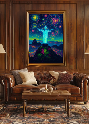 Christ the Redeemer Artistic Landscape Artistic Poster