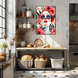 Dia de los Muertos Celebration Art Poster PosterGoat