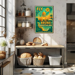Fly to Brunei Darussalam Poster