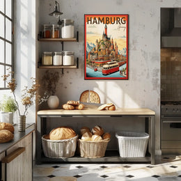 Hamburg A Vibrant Cityscape Poster