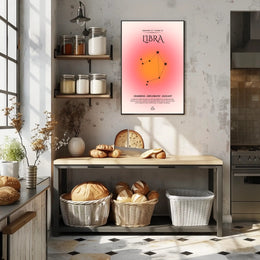 Libra Constellation Modern Art Zodiac Abstract or Artistic Poster PosterGoat