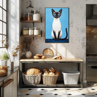 Siamese Cat Poster Modern Wall Art Print