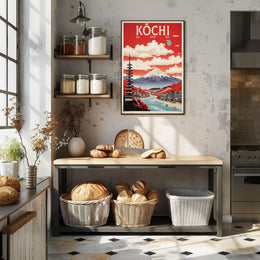 Kōchi Japan Vintage Travel Poster Art Travel Poster