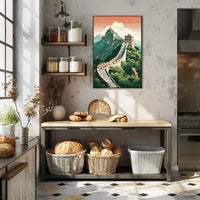 Great Wall of China Travel Adventure Poster
