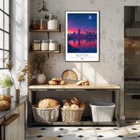 Boston Twilight: Modern Cityscape Art Poster