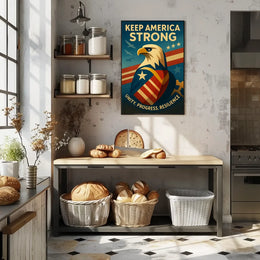 Keep America Strong Patriotic Vintage Poster