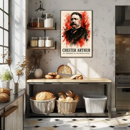 Chester Arthur Watercolor Portrait Historical-Presidential Poster