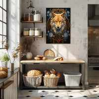 Majestic Wolf Portrait Poster PosterGoat