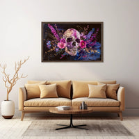 Floral Skull Art Poster