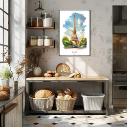Eiffel Tower Parisian Scenery Art: Travel Poster PosterGoat