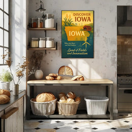 Iowa's Heartfelt Harmony: Nostalgic Travel Poster