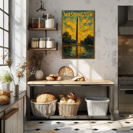 Washington Monument At Sunset Poster