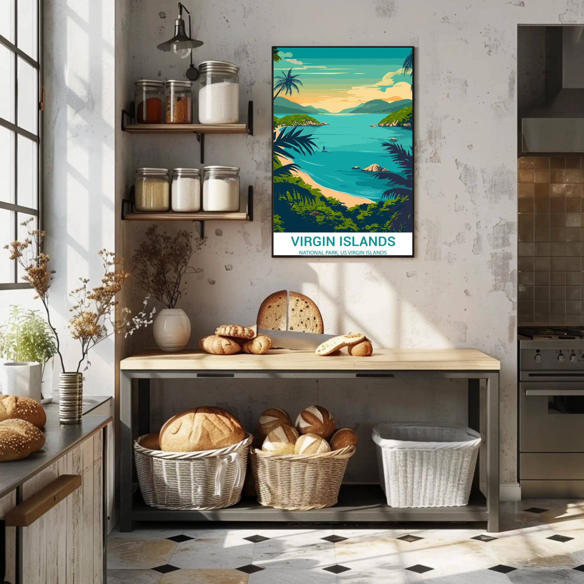 Scenic Virgin Islands National Park Travel Poster