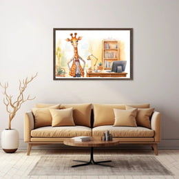 The Giraffe Librarian Poster