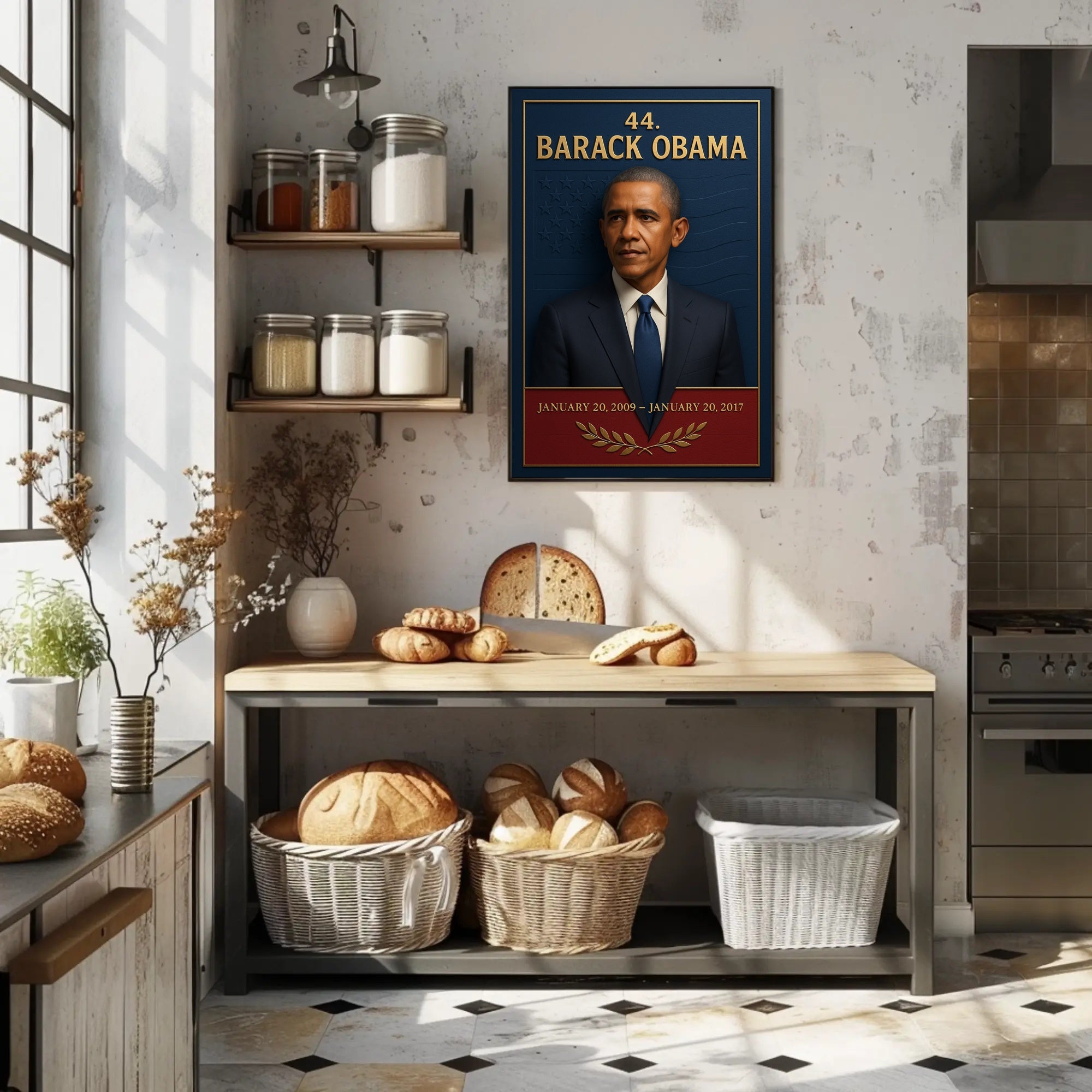 Barack Obama 44th President 3d Poster PosterGoat