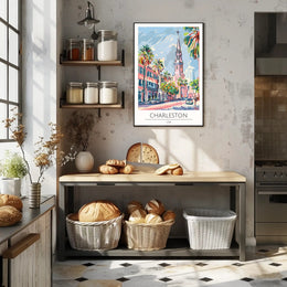 Charleston Cityscape Poster PosterGoat