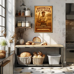 Brooklyn Excelsiors 1850s Baseball Legends Poster