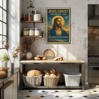 Jesus Christ Divine Light Religious Cultural or Heritage Poster