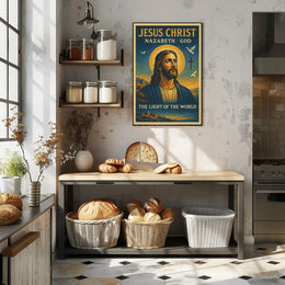Jesus Christ Divine Light Religious Cultural or Heritage Poster