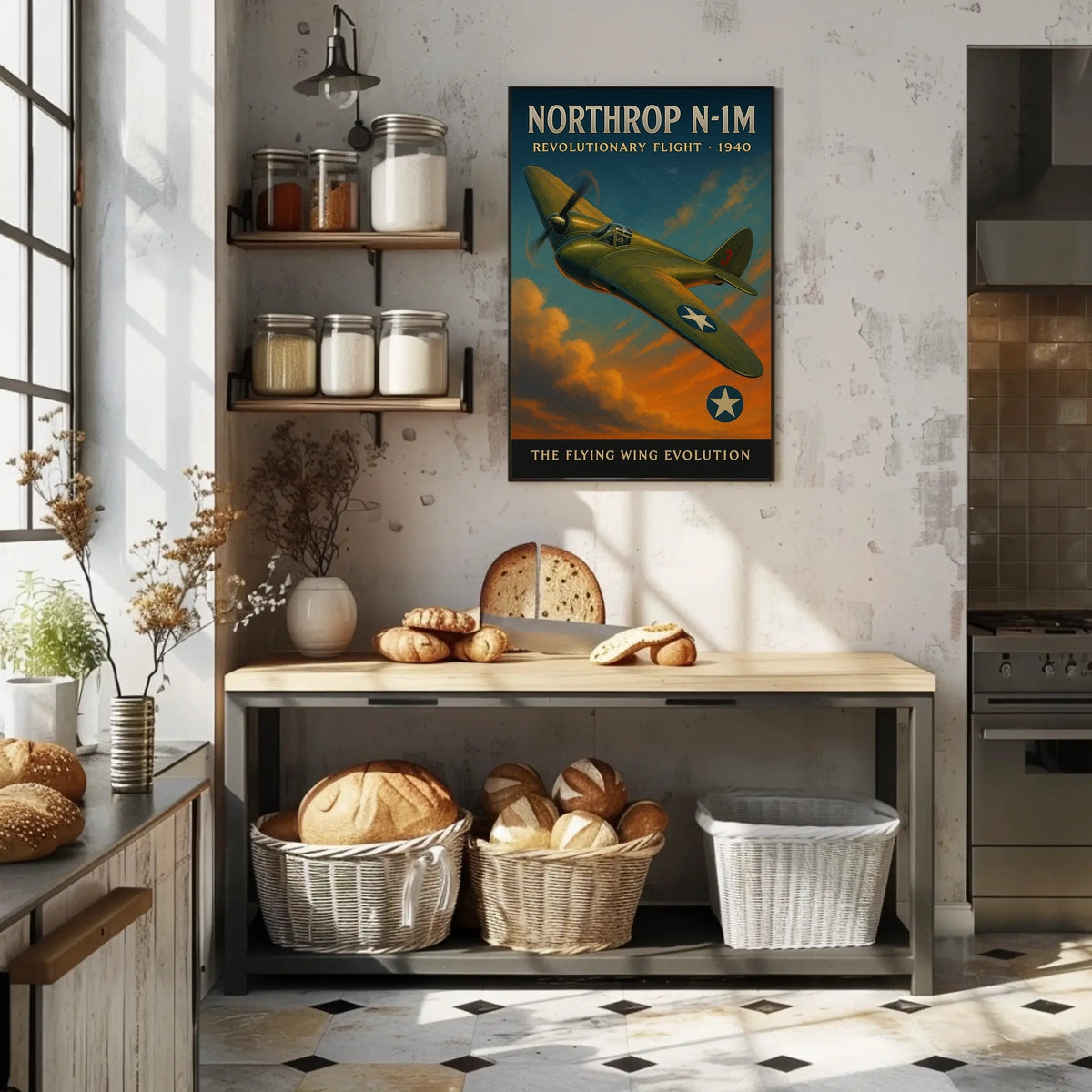 Northrop N-1M 1940 Aviation Art Poster Print