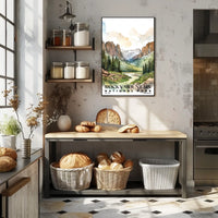 Rocky Mountain Watercolor Wall Art Poster