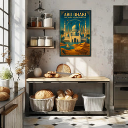 Abu Dhabi Elegance: Modern Meets Vintage Cultural or Heritage Poster