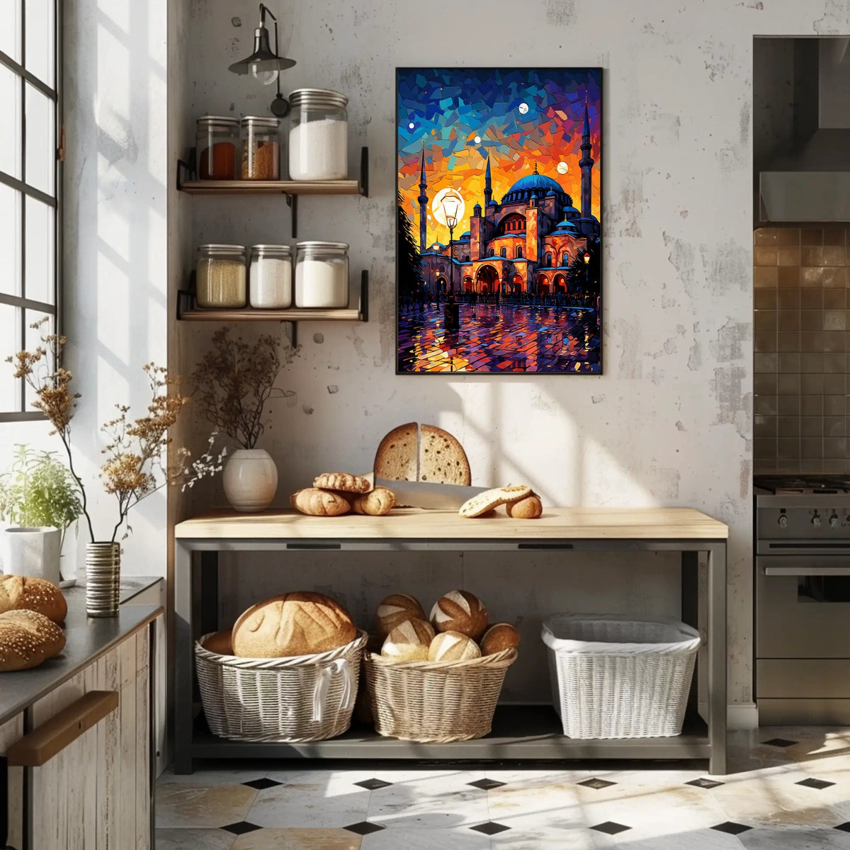 Historic Grandeur Istanbul Evening Lights Cultural or Heritage Poster