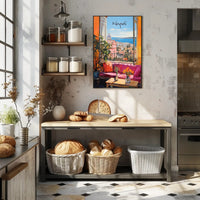 Napoli Scenic View from Open Window Poster