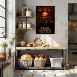 Dwight Eisenhower 34th President of the United States Zombidents Poster Series