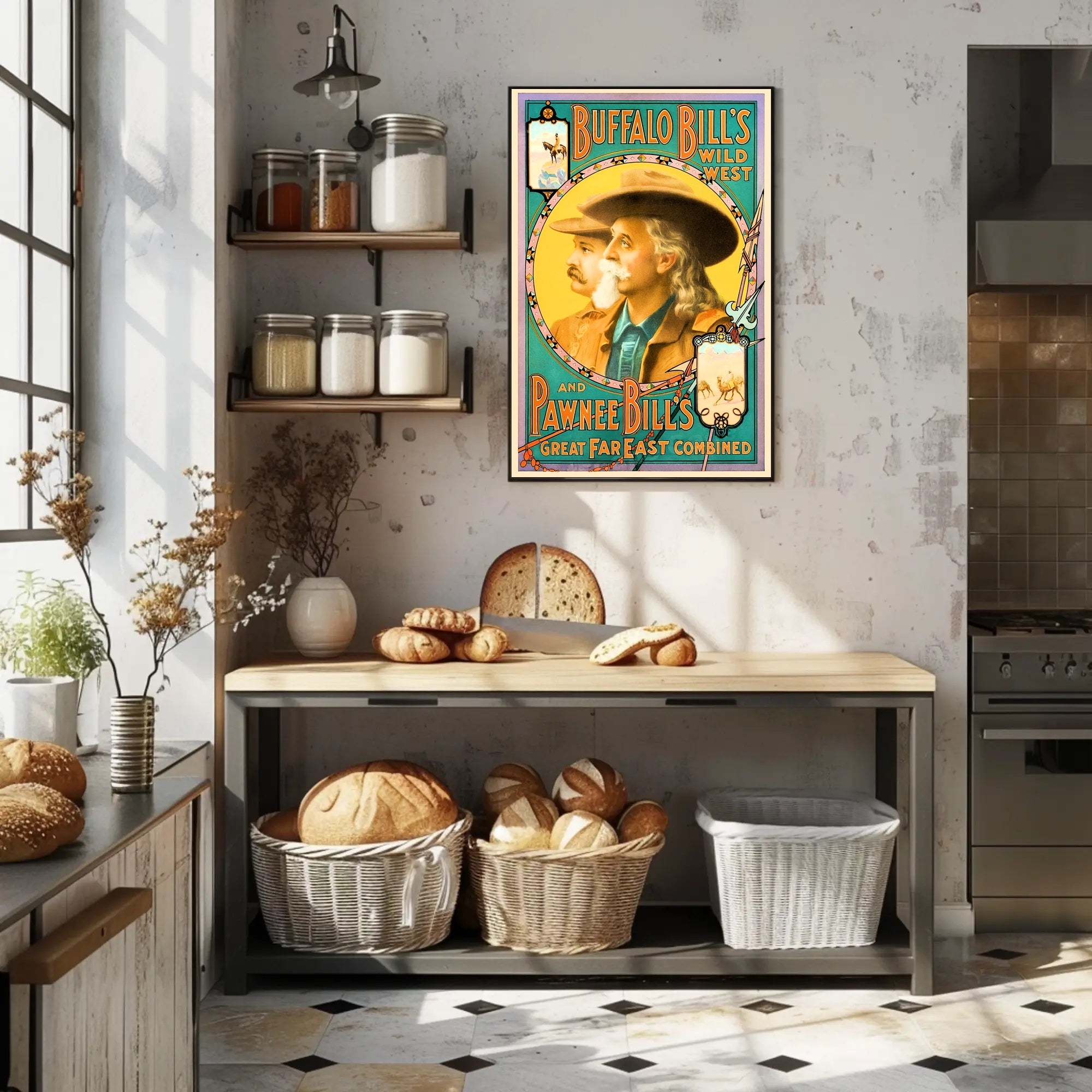 Buffalo Bill's Wild West and Pawnee Bill's Art Print PosterGoat